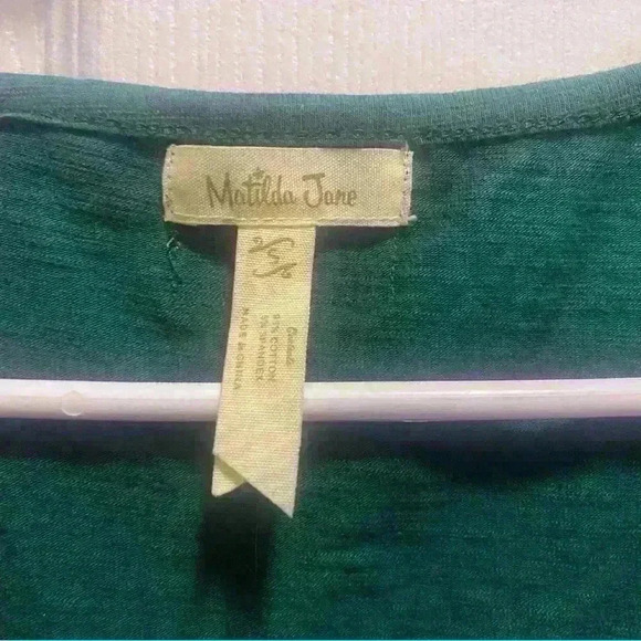 Matilda Jane Womens Dress Nadine Fancy Charlie Emerald Green Floral Trim Size S - Picture 3 of 11